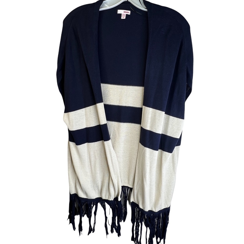 Bongo Sleeveless Cardigan Sweater with Fringe